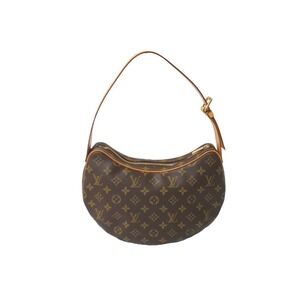 LOUIS VUITTON Croissant shoulder bag Monogram canvas brown